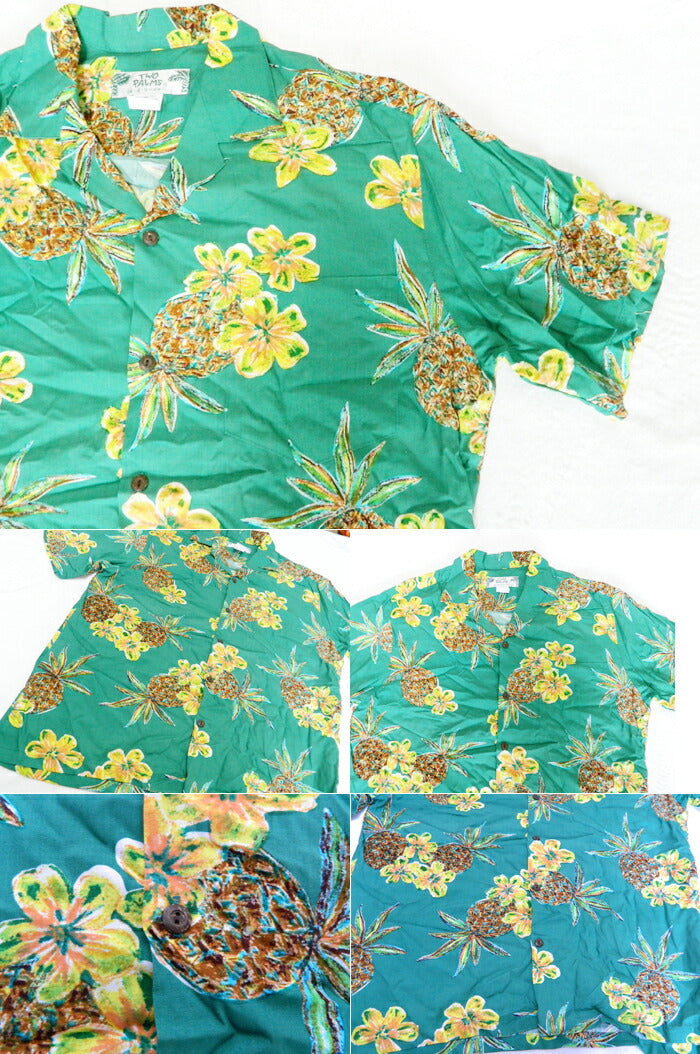 アロハシャツ メンズ TWO PARMS ツーパームス 送料無料 本場ハワイ製 made in hawaii ALOHA SHIRT大きいサイズ
