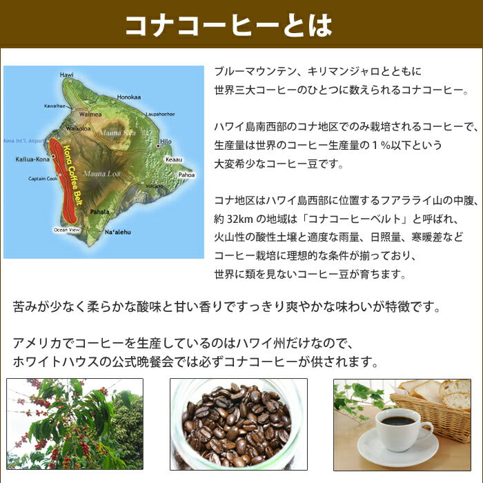 送料無料 100％コナコーヒー 豆 高級コーヒー豆