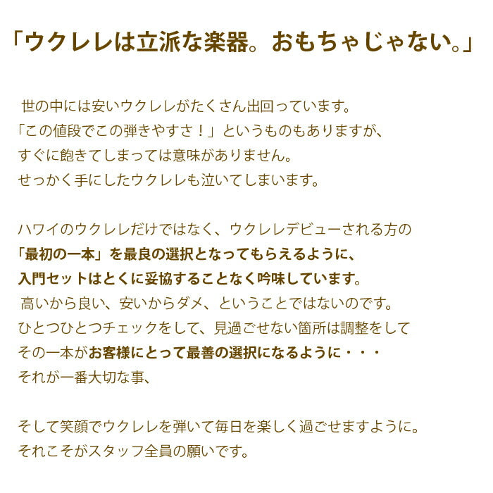 ウクレレ 初心者セット 入門セット 初心者 セット 厳選6点 コンサート マホガニー チューナー ケース 教則本 交換弦 動画 送料無料 [u]